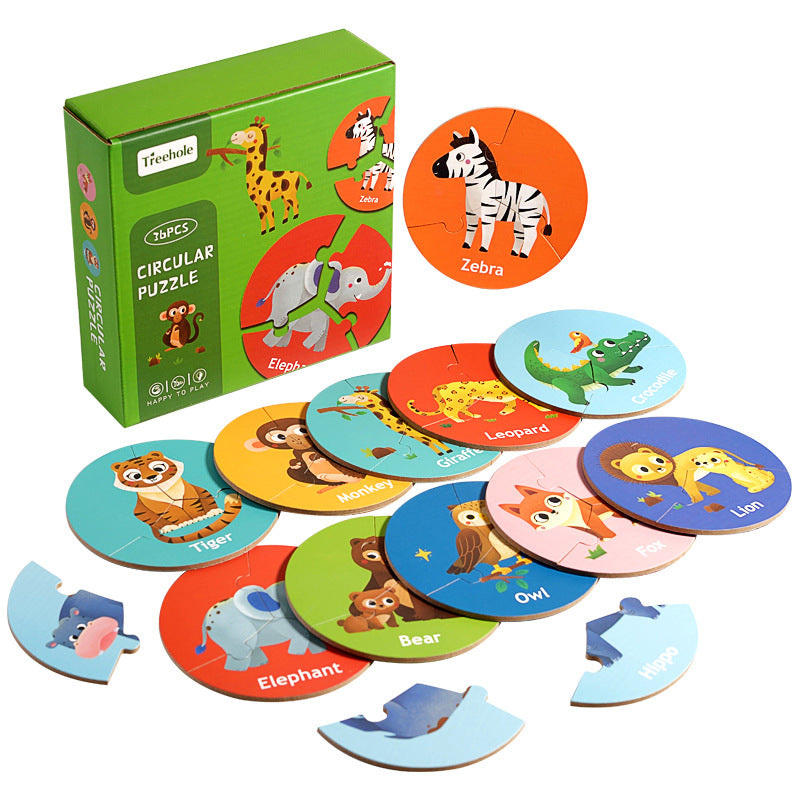 🧩 Fa puzzle - Állatos kirakó szett