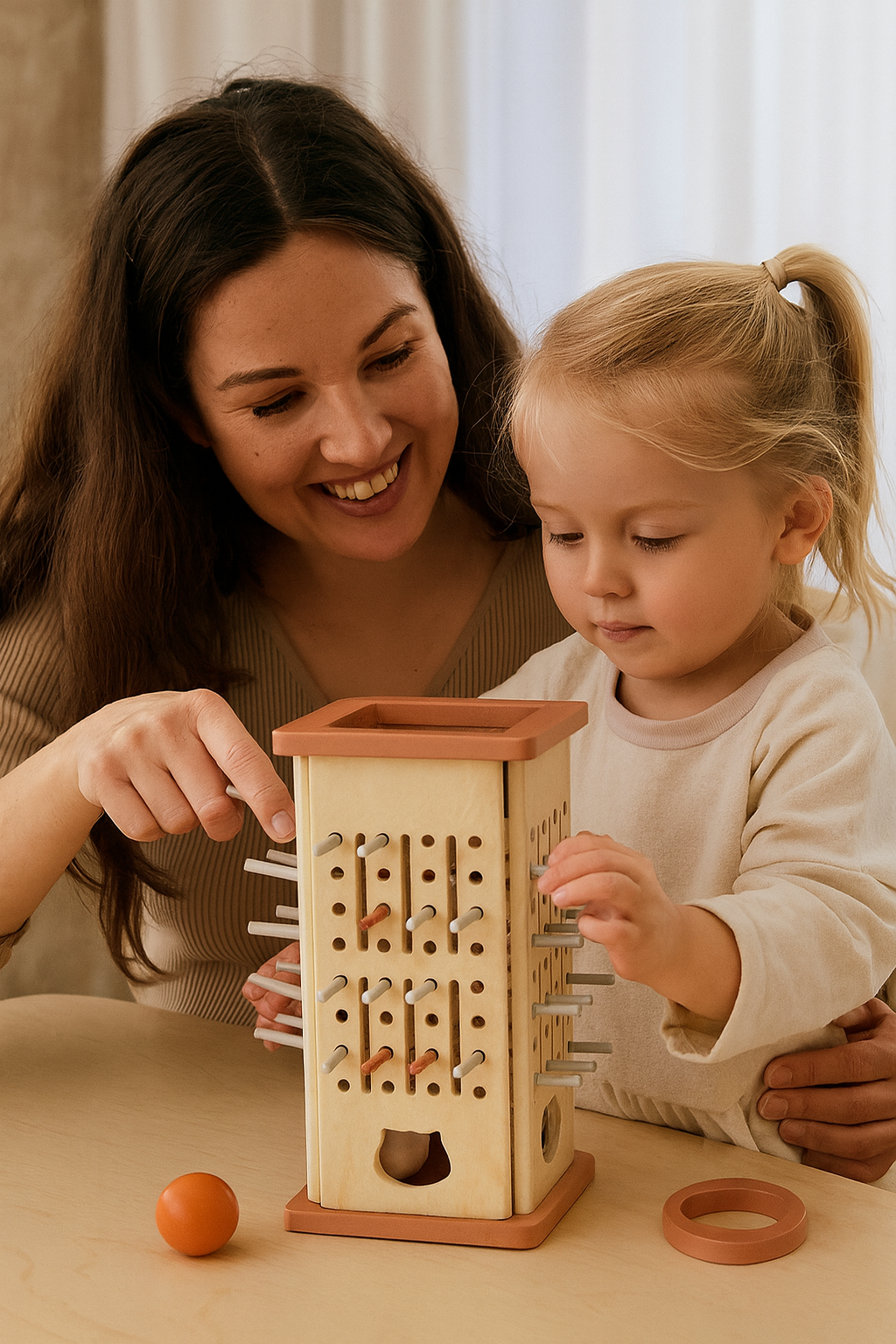 Montessori fa torony - interaktív fejlesztő játék